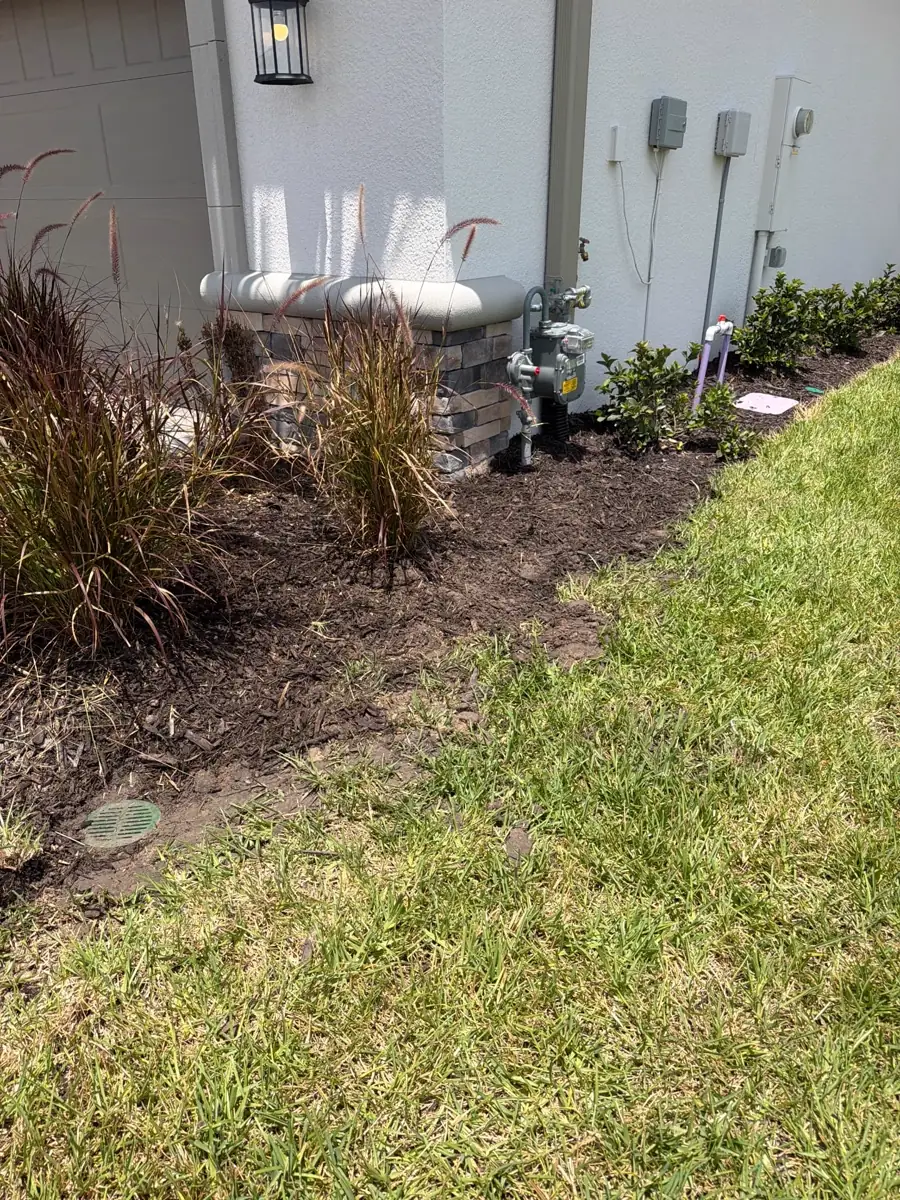 Underground drainage connection installed with a Wesley Chapel gutter system